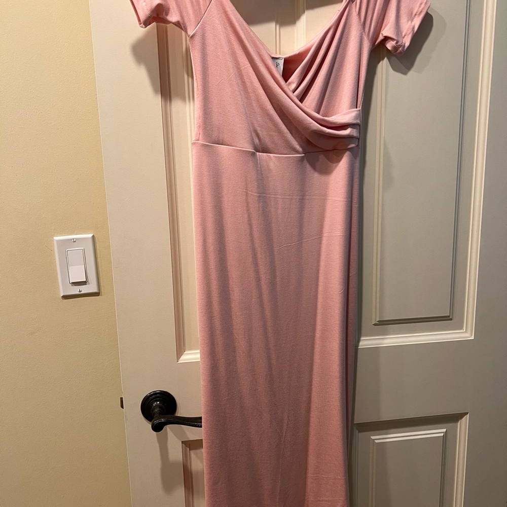 Blush Pink Maternity Dress